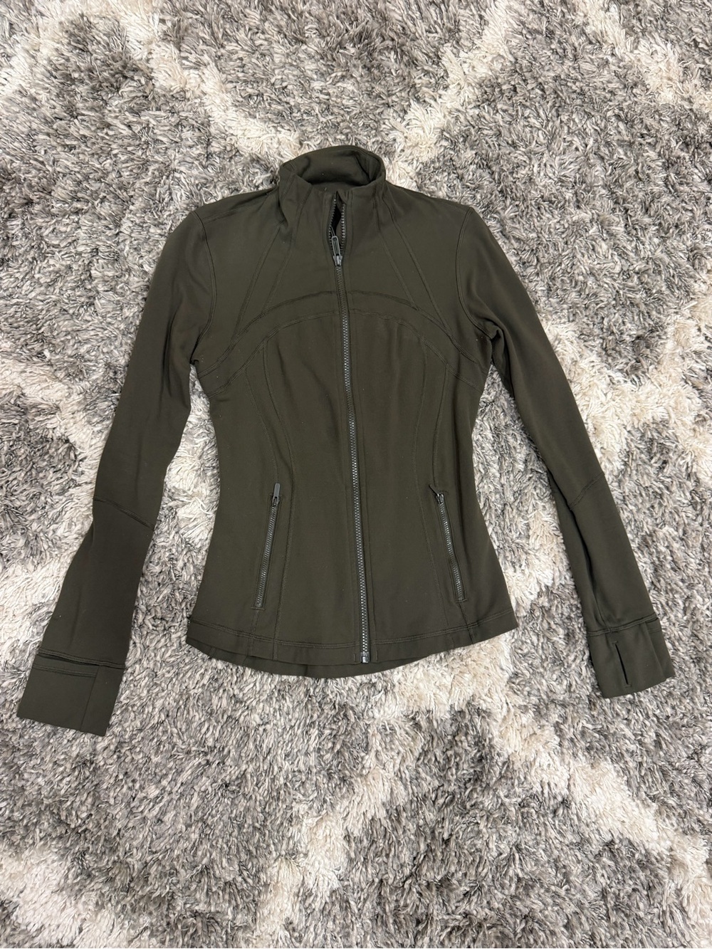 lululemon athletica Olive Green Define Zip Jacket